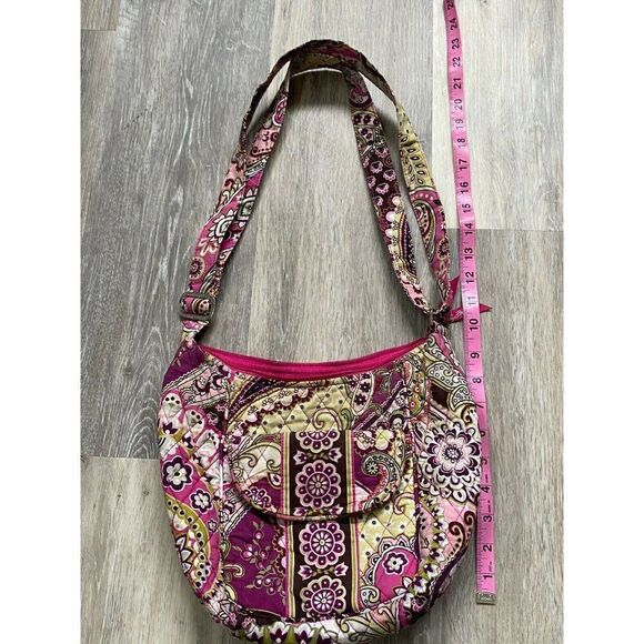 VERA BRADLEY Shoulder Crossbody Purse Very Berry Paisley Purple & Pinks Retired - Picture 2 of 12
